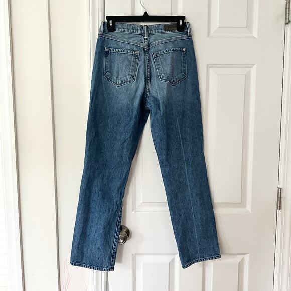 Baldwin Therese High Rise Classic Straight in Pure Wash Denim Jeans Women 26 - Picture 8 of 12